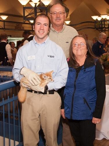 Staff Member with Fennec Fox and Guests
